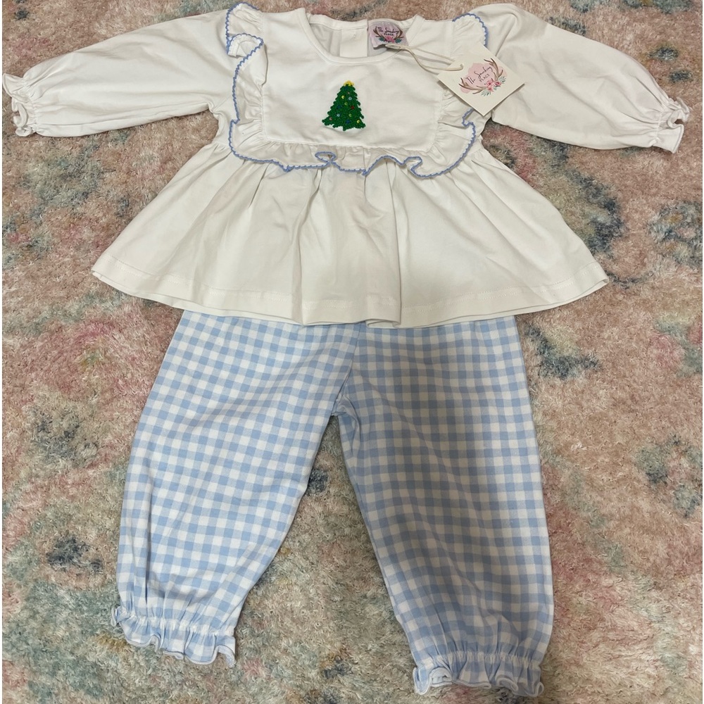 NWT 12 month Christmas pants set